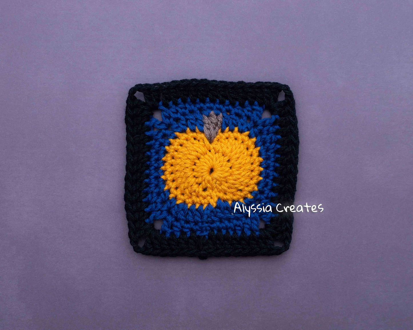 Pumpkin Granny Square Crochet PDF PATTERN (English)