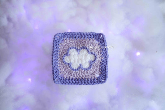 Cloud Granny Square Crochet PDF PATTERN (English)