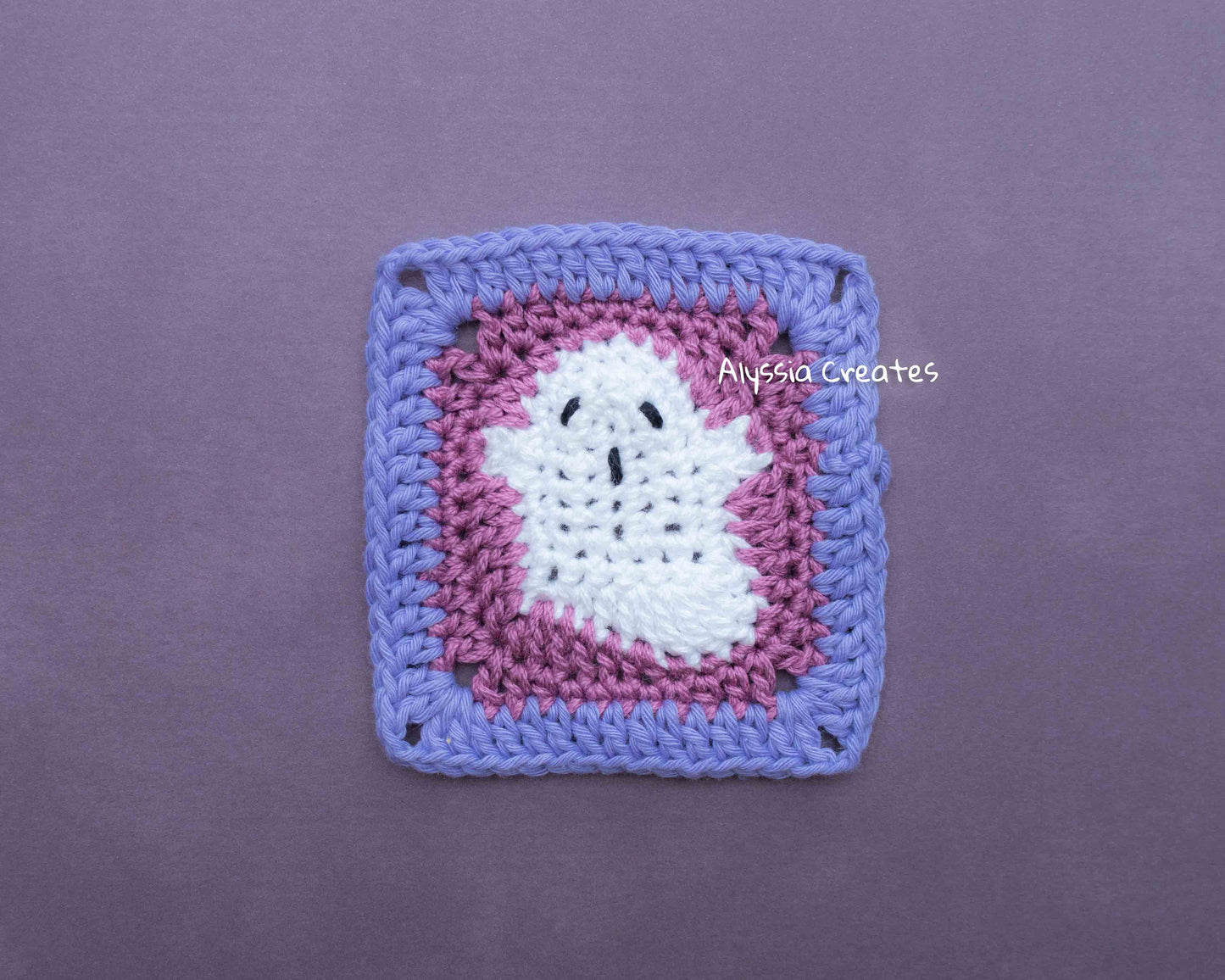 Ghost Granny Square Crochet PDF PATTERN (English)