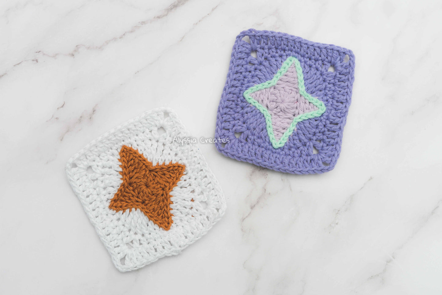 Sparkle Granny Square Crochet PDF PATTERN (English)