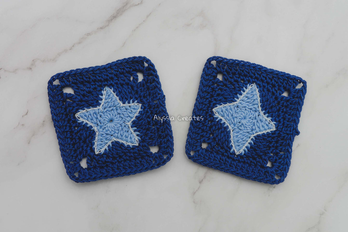 Star and Sparkle Granny Square Crochet PDF PATTERN Pack (English)