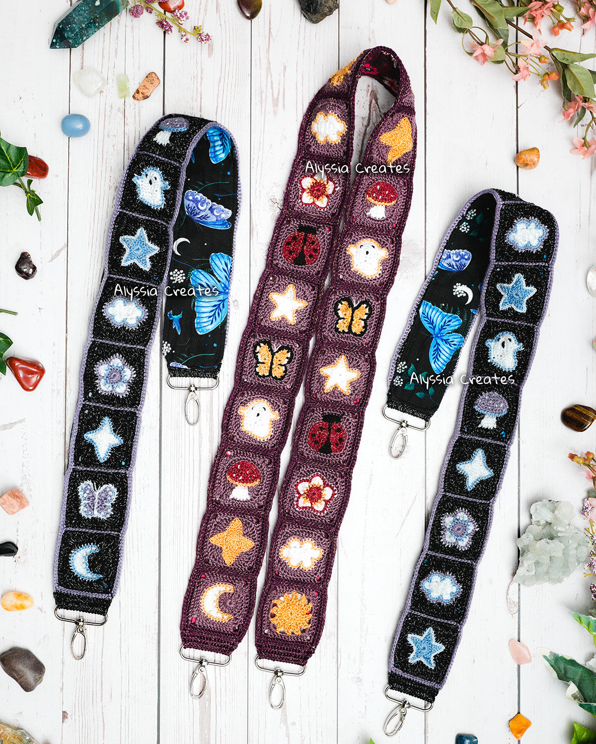 Mini Granny Square Customizable Strap PDF Add-On PATTERN (Bag, Camera, Binocular strap etc.) | Intermediate (English)