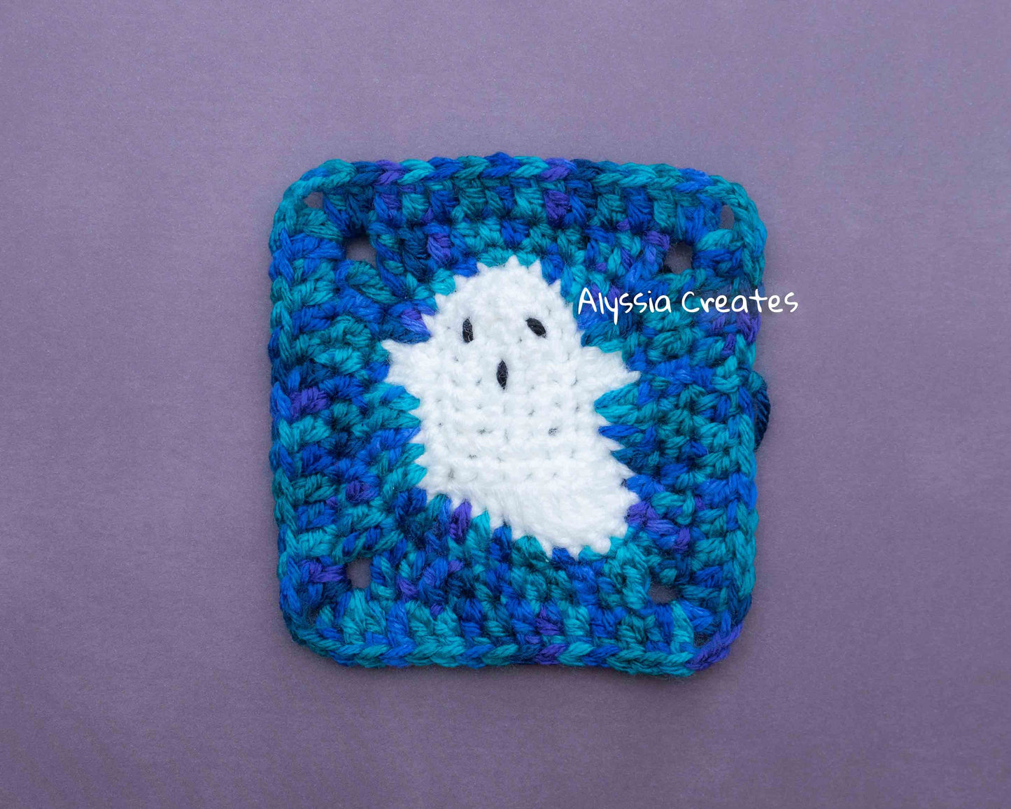 Ghost Granny Square Crochet PDF PATTERN (English)