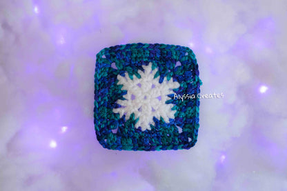Small Snowflake Granny Square Crochet PDF PATTERN (English)