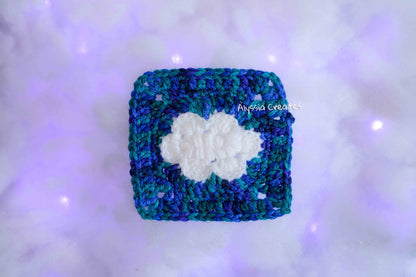 Cloud Granny Square Crochet PDF PATTERN (English)