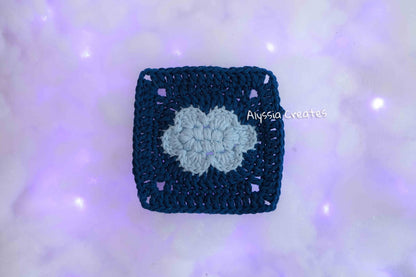 Cloud Granny Square Crochet PDF PATTERN (English)