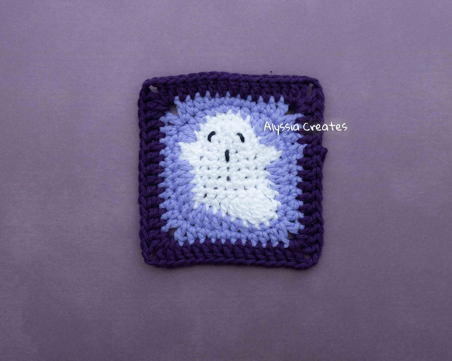 Ghost Granny Square Crochet PDF PATTERN (English)