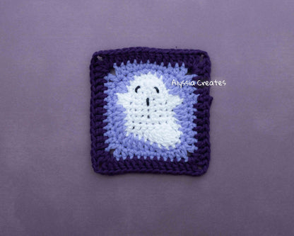 Ghost Granny Square Crochet PDF PATTERN (English)