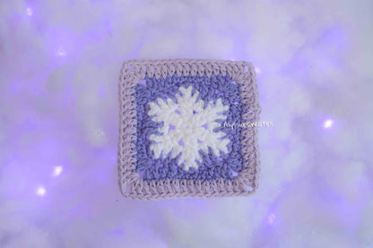 Small Snowflake Granny Square Crochet PDF PATTERN (English)