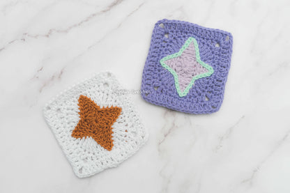 Sparkle Granny Square Crochet PDF PATTERN (English)