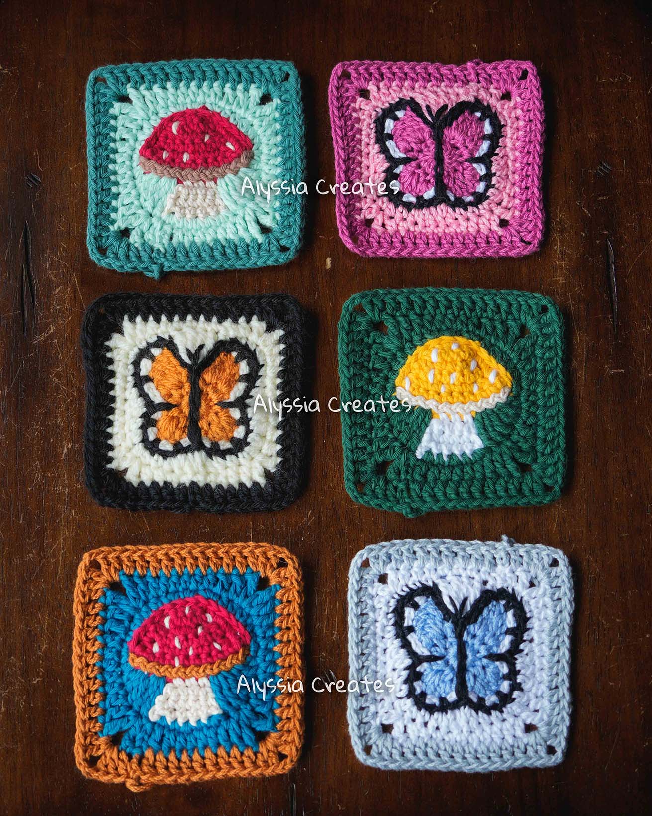 Crochet Whimsical Granny Squares PDF PATTERN PACK (15 compatible squares included) | English