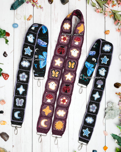 Mini Granny Square Customizable Strap PDF Add-On PATTERN (Bag, Camera, Binocular strap etc.) | Intermediate (English)