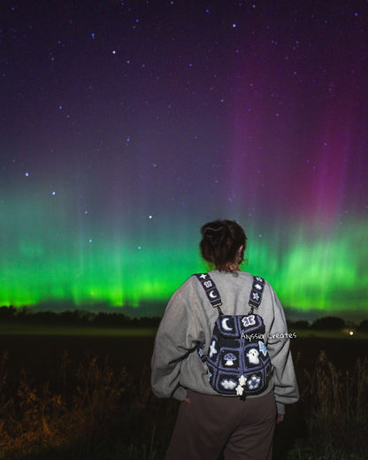 Customizable Witchy Crochet Bag add-on PDF PATTERN - Interchangeable between Crossbody/Shoulder Bag and Backpack! | Intermediate (English)