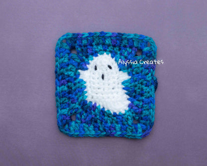 Ghost Granny Square Crochet PDF PATTERN (English)
