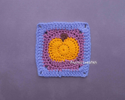 Pumpkin Granny Square Crochet PDF PATTERN (English)